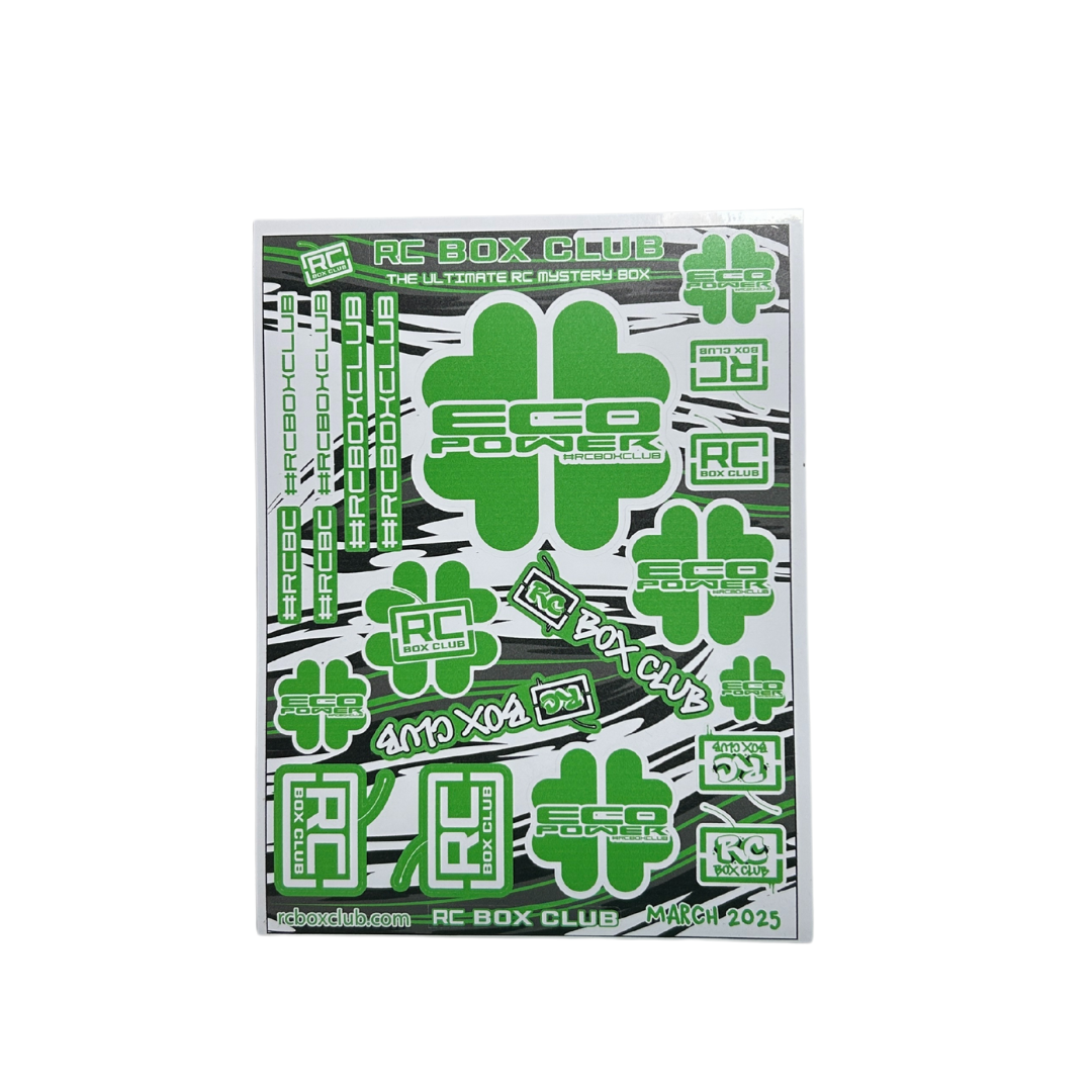Eco Power Lucky Green Sticker Sheet March 2025