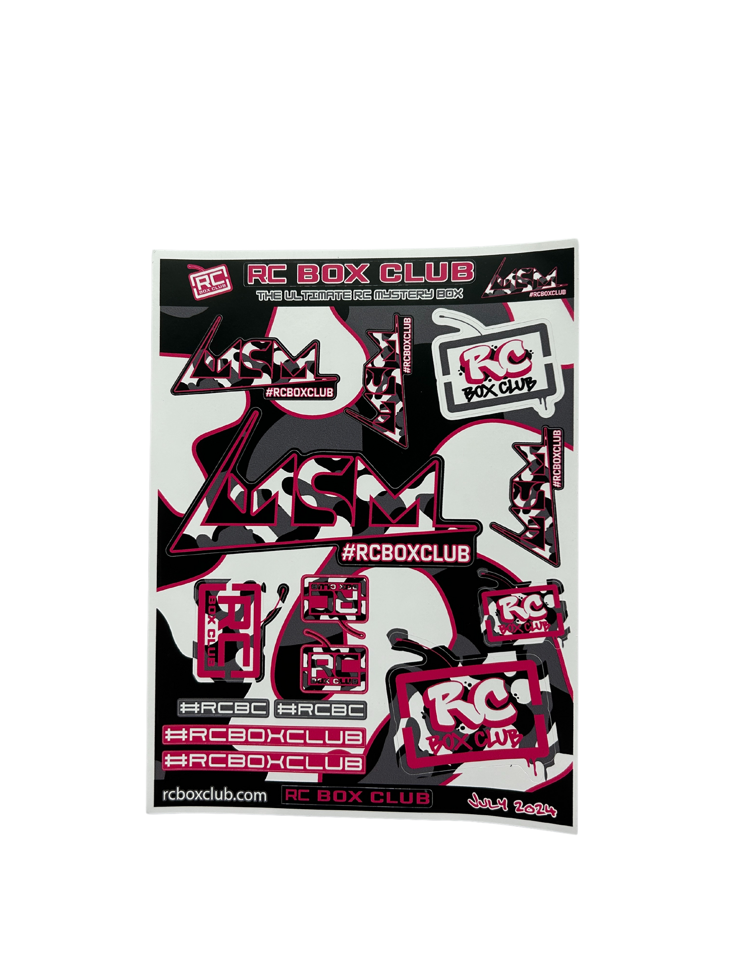 RCBC + MSM Pink Camo Stickers July 2024