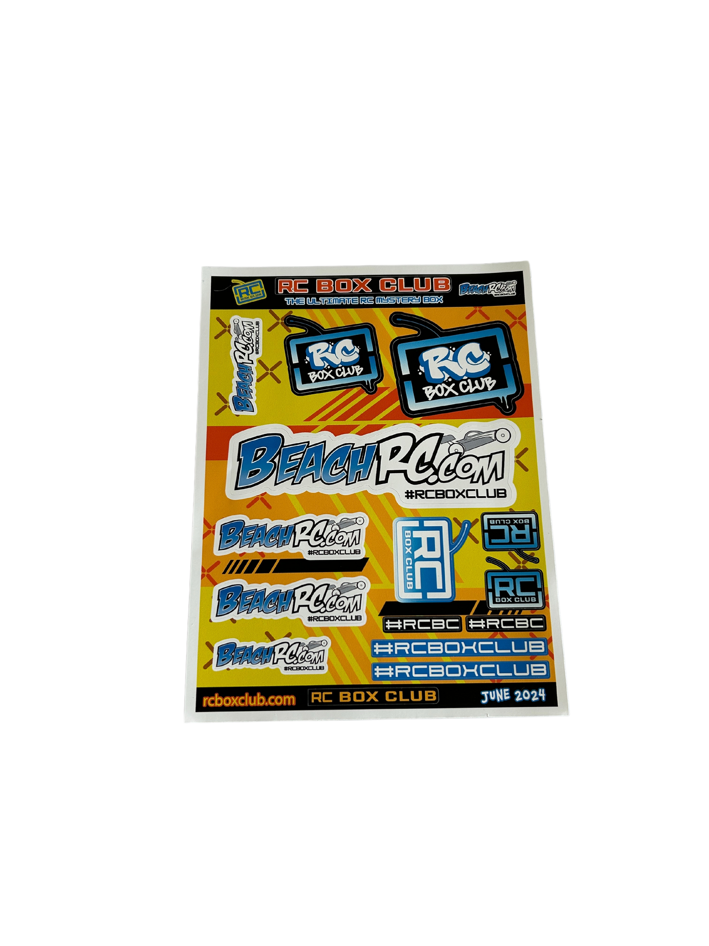 RC Box Club + BeachRC June 2024 Stickers